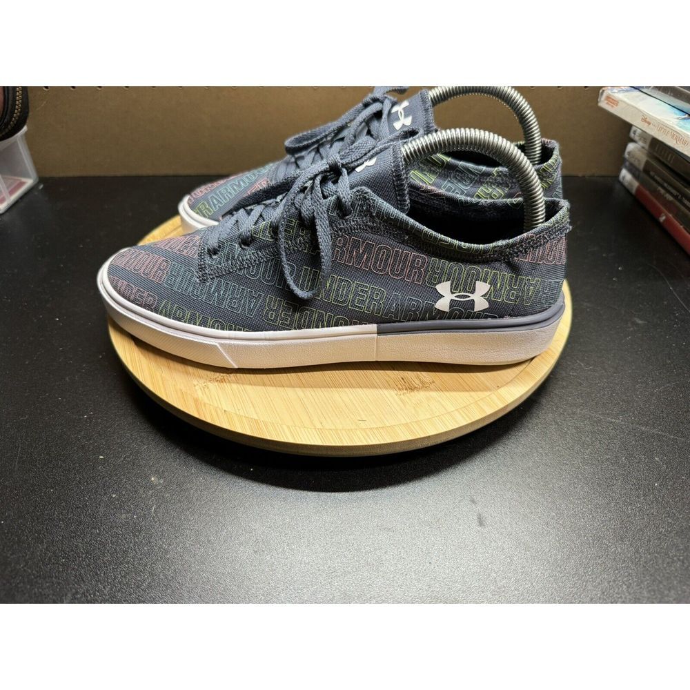 Under Armour L Kickit2 Word Mark Kid's Size 6 Y Sneakers Casual Gray Flawless